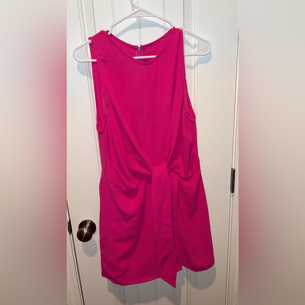 Hot Pink romper- size large- very cute on